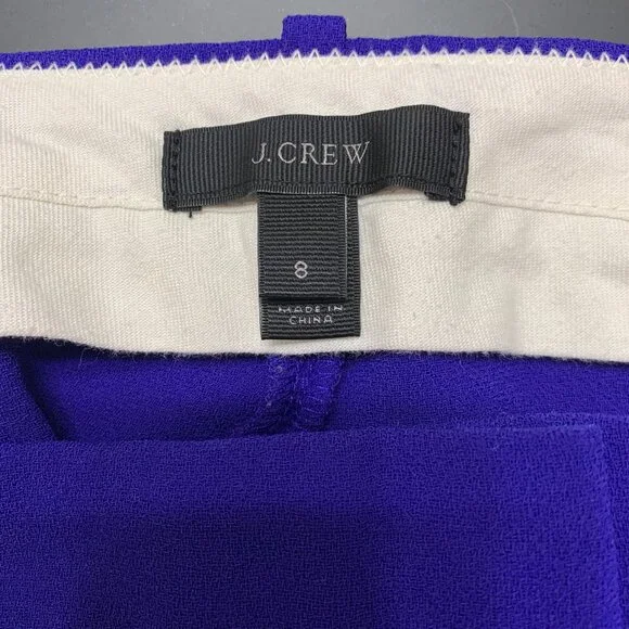 J. Crew Women's Purple Shorts, Size 8 - Picture 4 of 5